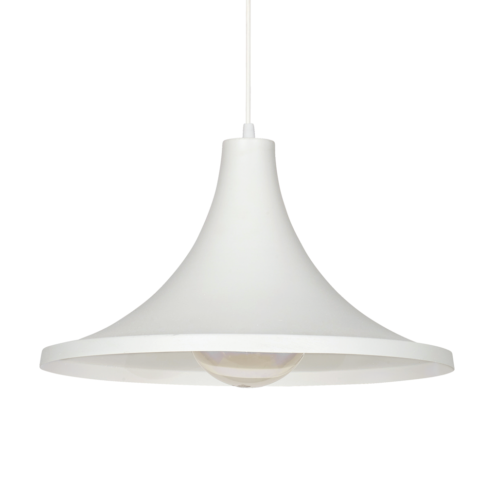 COLGANTE BRINDISI 1 LUZ E27 40X22,5CM BLANCO - FERROLUX