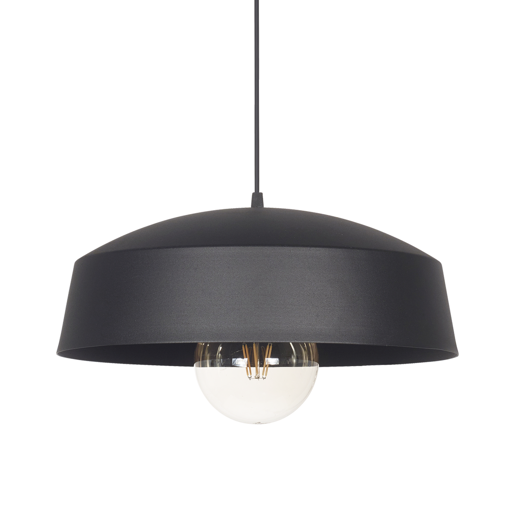 COLGANTE CHIETI 1 LUZ E27 30X12CM NEGRO - FERROLUX