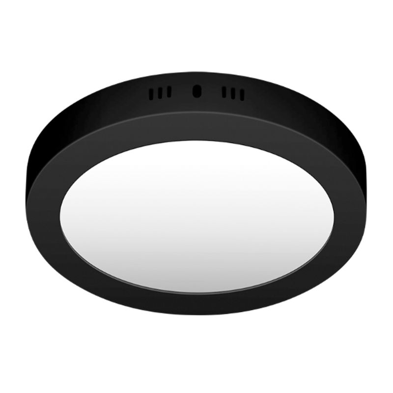 PLAFON LED APLICAR 18W CIRCULAR LUZ CALIDA NEGRO - CANDELA