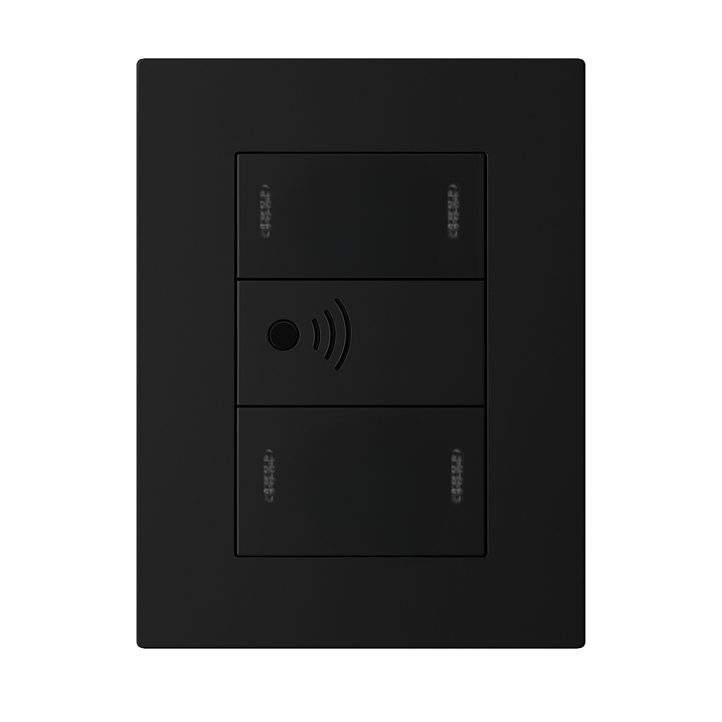 LLAVE ARMADA 1 PUNTO SMART 2 SALIDAS + 2 PUNTOS COMBINADOS NEGRO - KALOP