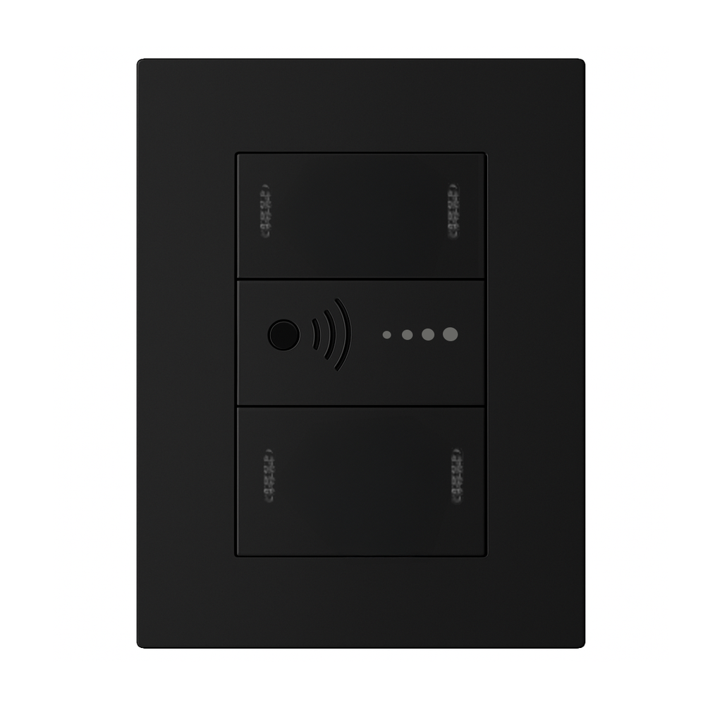 LLAVE ARMADA VARIADOR DE INTENSIDAD SMART 2 SALIDAS + 2 PUNTOS COMBINADOS NEGRO - KALOP