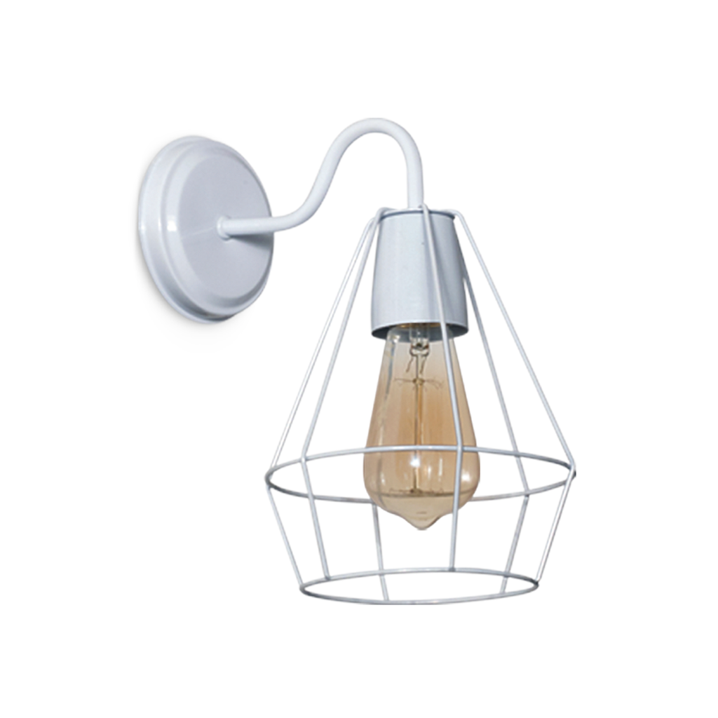 APLIQUE E27 JAULA DIAMANTE MINI BLANCO - SAN JUSTO