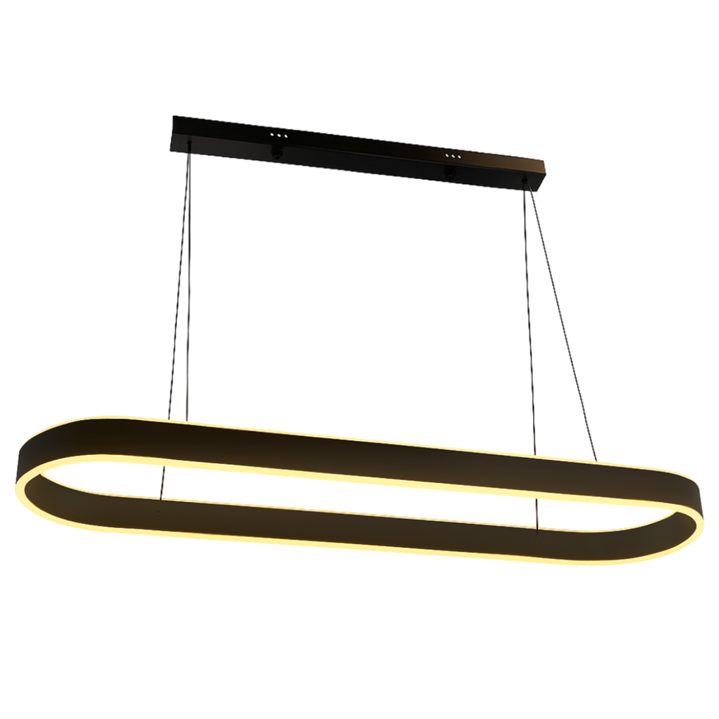 COLGANTE LED 62W LUZ CALIDA AZURA NEGRO - 180 ILUMINACION