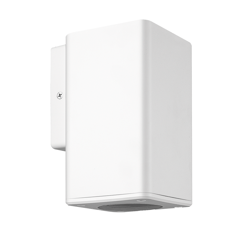 APLIQUE EXTERIOR CUADRADO BLANCO UNIDIRECCIONAL IP54 GU10 9W MAX - MACROLED