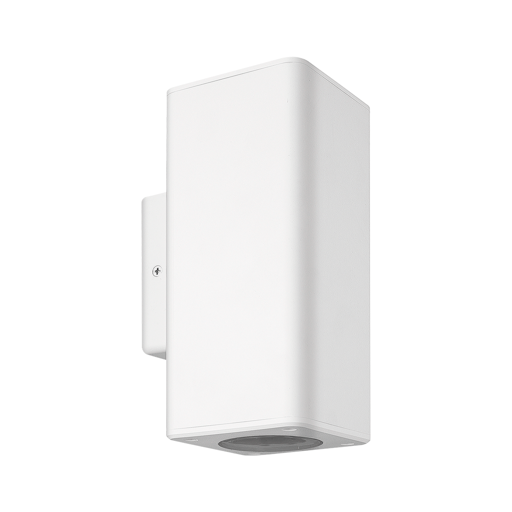 APLIQUE EXTERIOR CUADRADO BLANCO BIDIRECCIONAL IP54 GU10 9W MAX - MACROLED