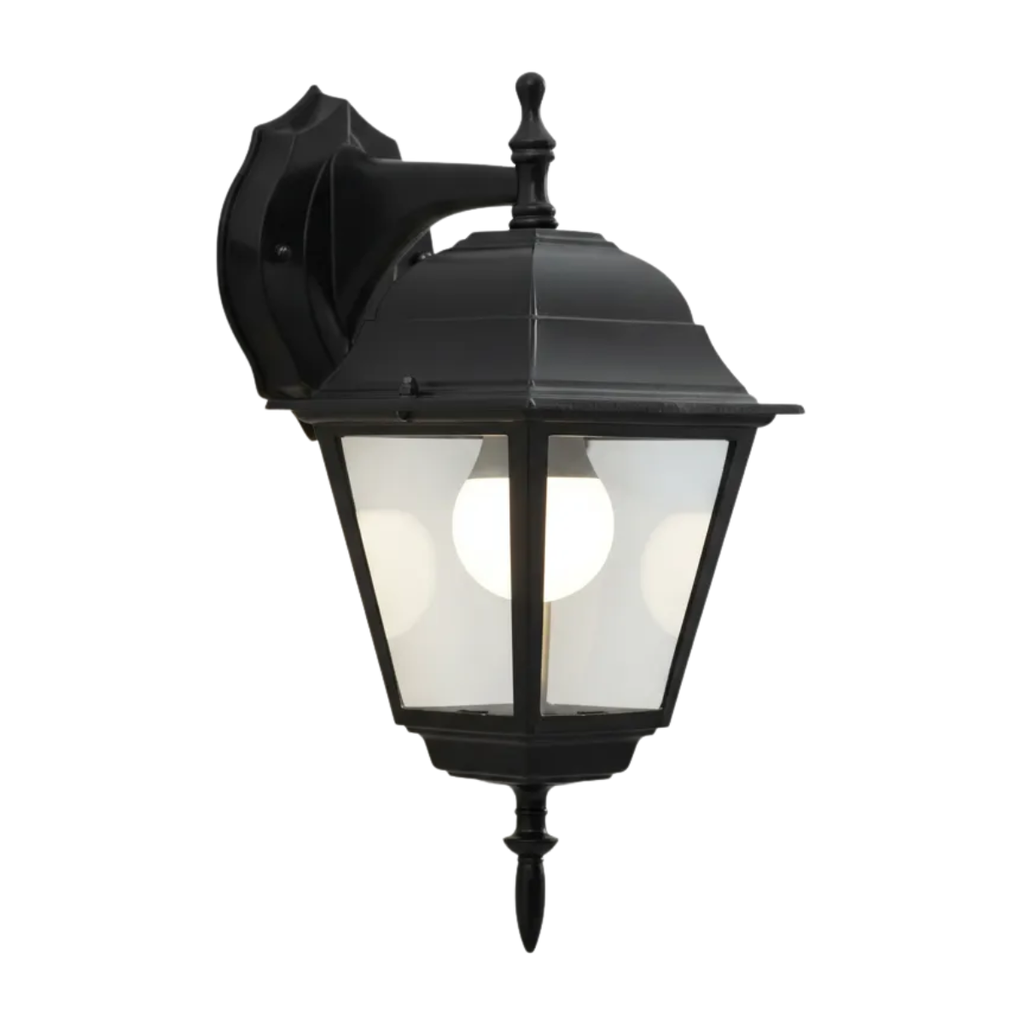 FAROL ALUMINIO 4 CARAS E27 LUKE NEGRO - 180 ILUMINACION