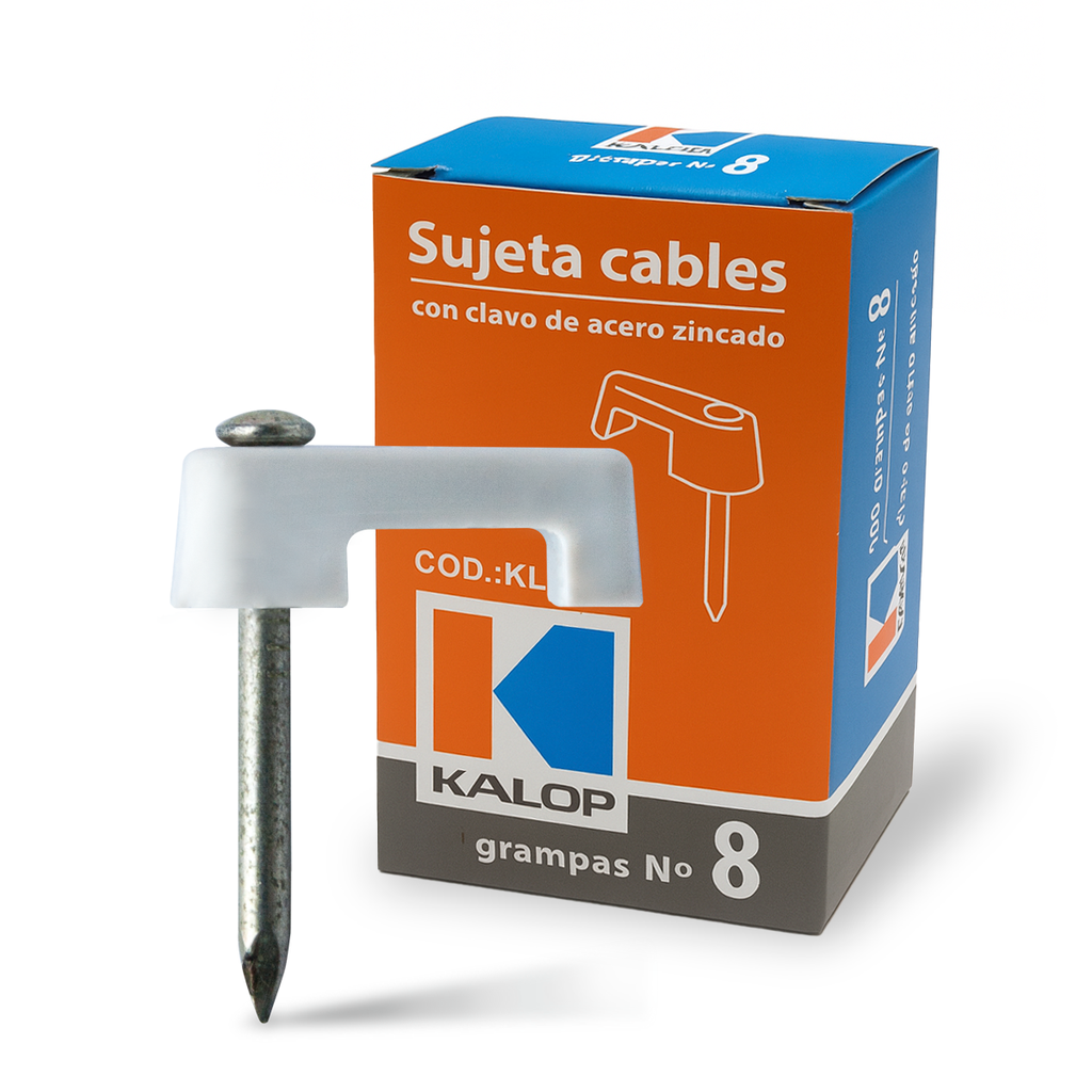 GRAMPAS PARA CABLE NRO 8 (CAJA X20) - KALOP