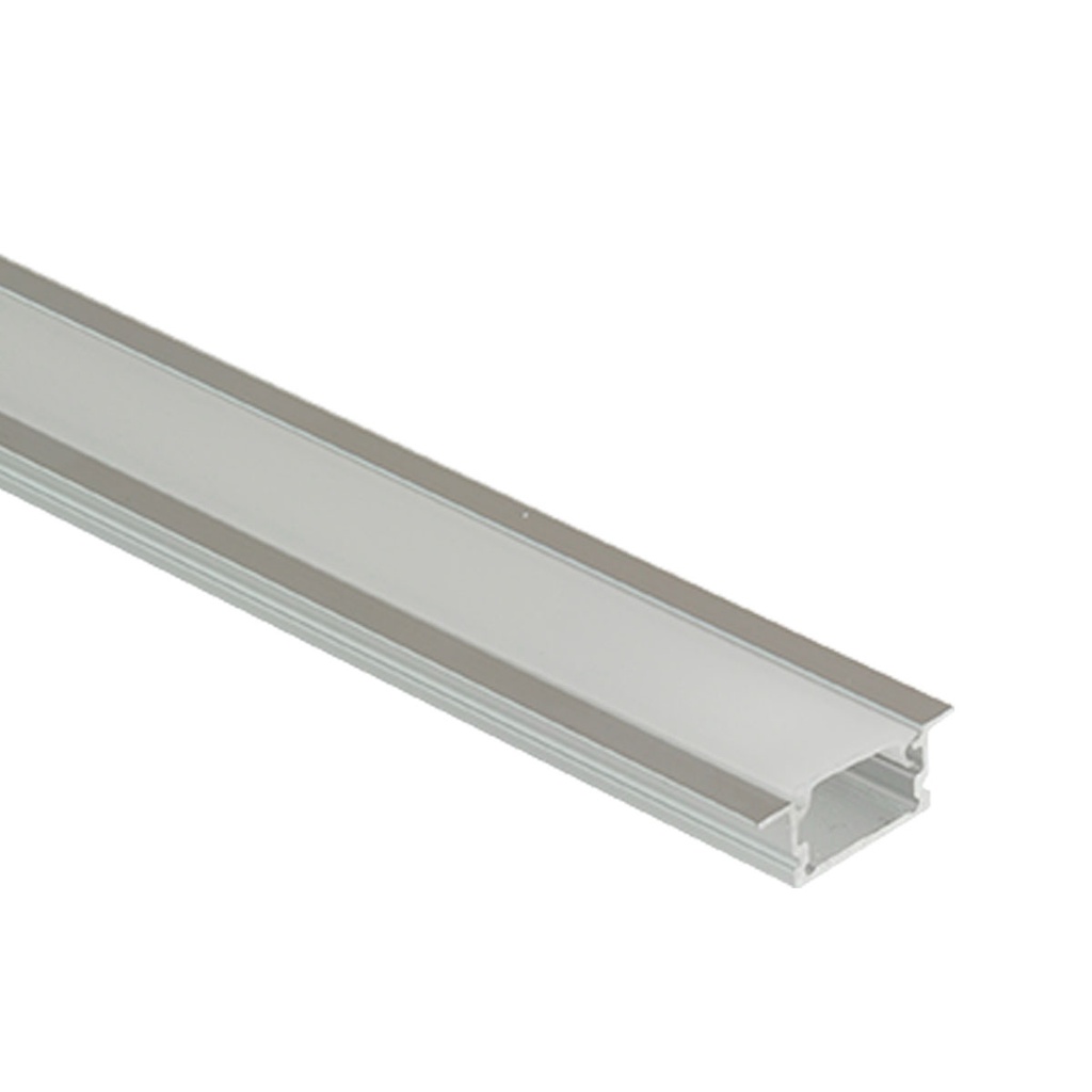 PERFIL DE ALUMINIO DE EMBUTIR 13X7 2MTS PARA TIRA LED - TBCIN