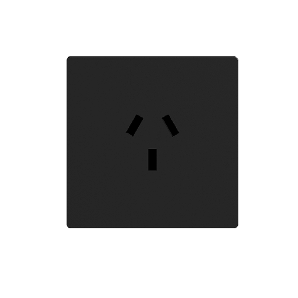 LLAVE DE LUZ ARMADA 20A MIGNON 1 TOMA NEGRO MILAN BASTIDOR METALICO - MACROLED