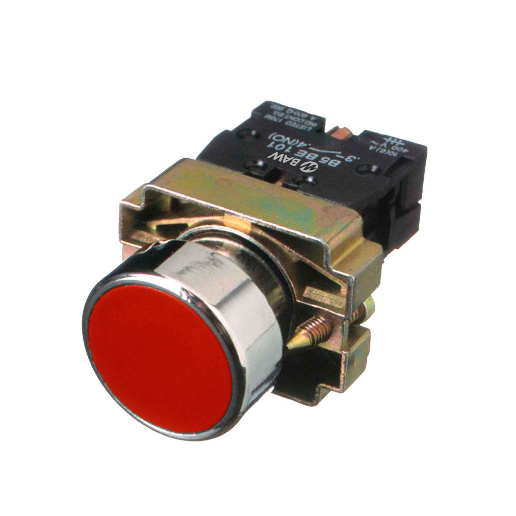 PULSADOR P/PANEL DIAM 29/22 BOTON RASANTE ROJO 1NA - BAW