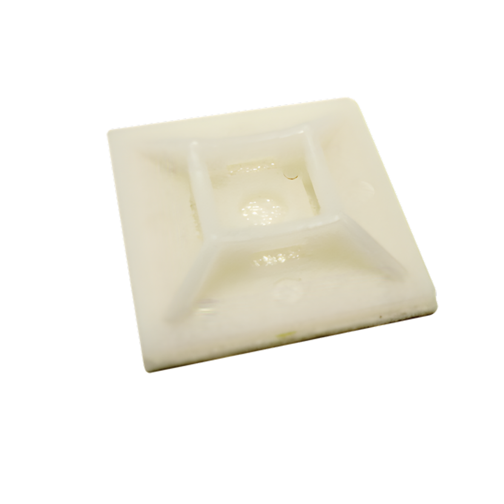 BASE AUTOADHESIVA PARA PRECINTOS DE 28X28 BLANCA NATURAL (X100) - TBCIN