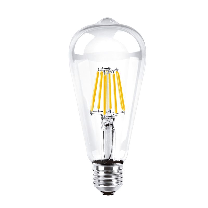 LAMPARA LED FILAMENTO EDISON 8W CLARA DIMERIZABLE CALIDA  - MACROLED