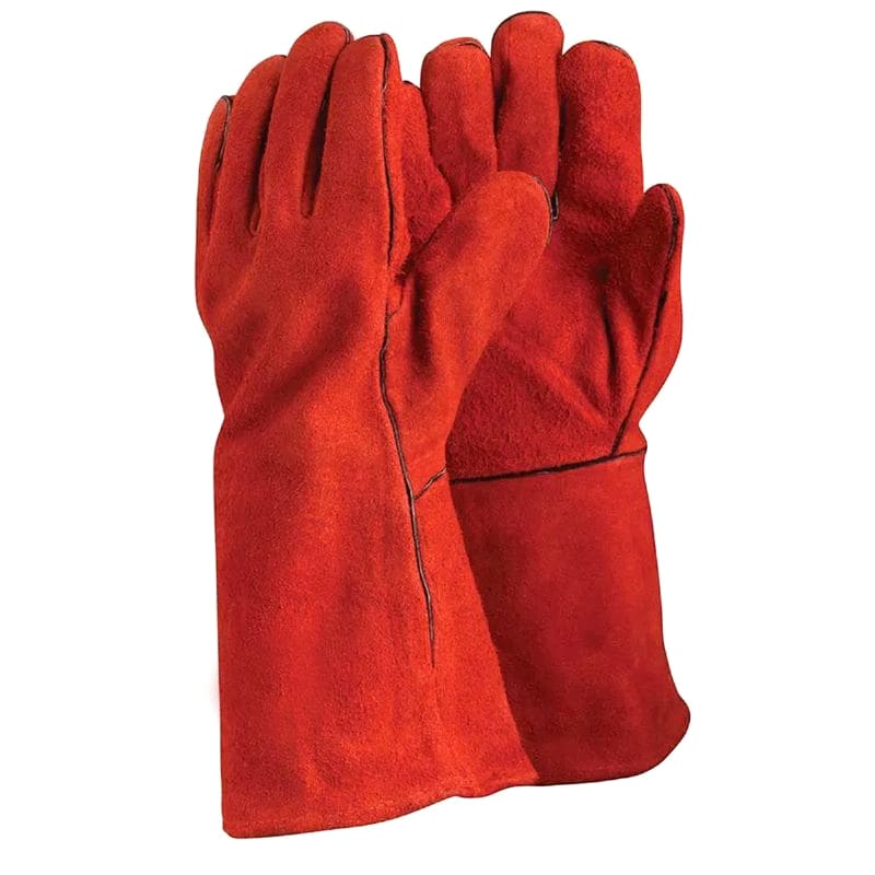 GUANTE SOLDADOR ROJO KEVLAR  - STEEL PRO