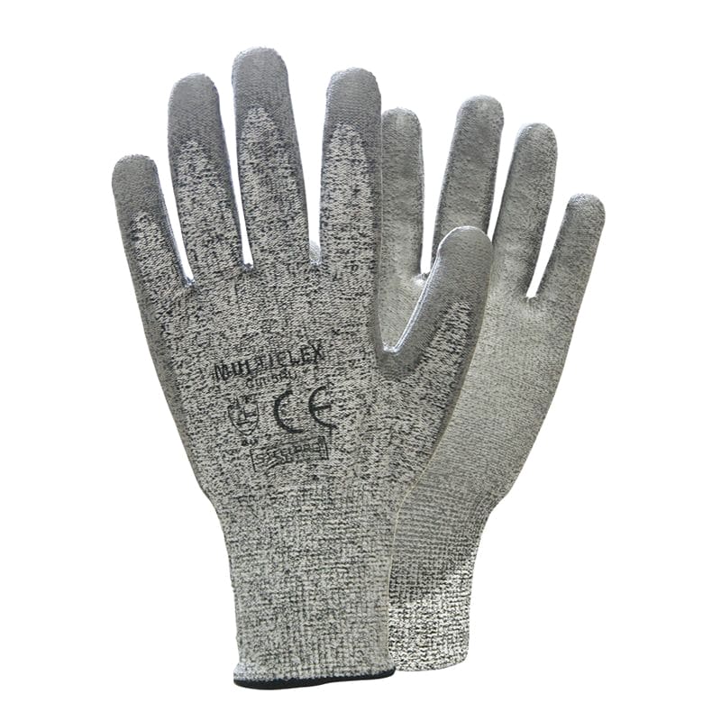 GUANTES MULTIFLEX ANTICORTE GRIS CUT-5  - STEEL PRO