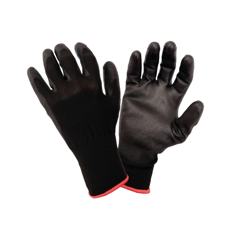 GUANTE G13 POLIESTER PU NEGRO T10 -ZC HERRAMENTAL - STEEL PRO