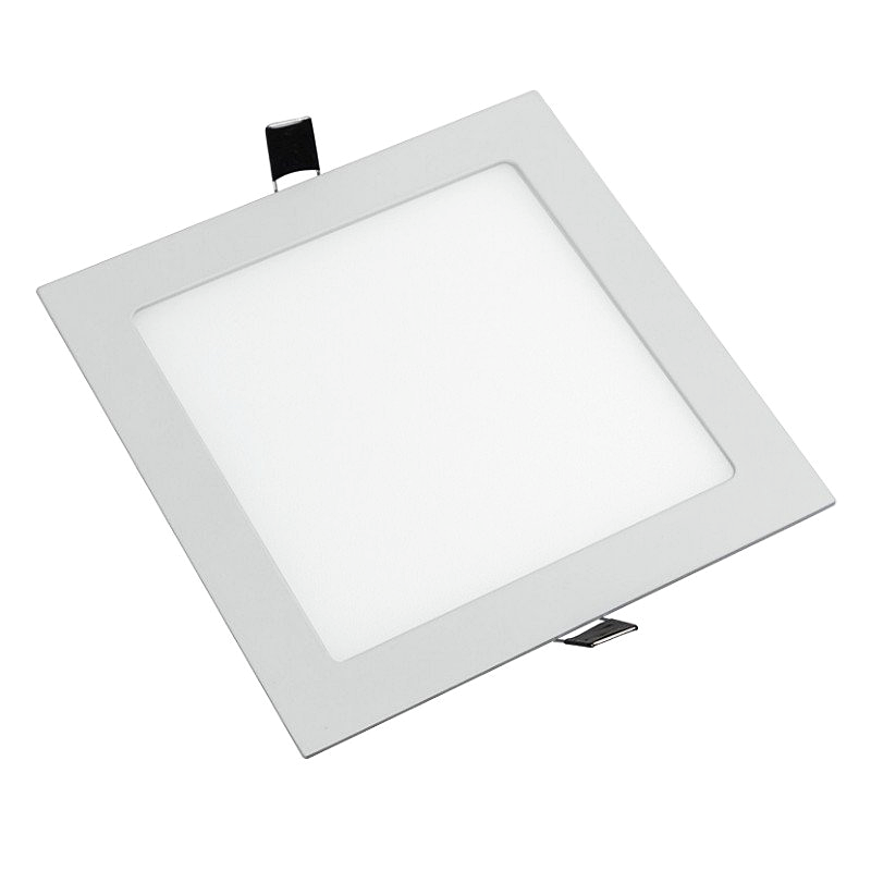 PANEL LED EMBUTIR 18W CUADRADO LUZ CALIDA MARCO BLANCO - PRACTILED
