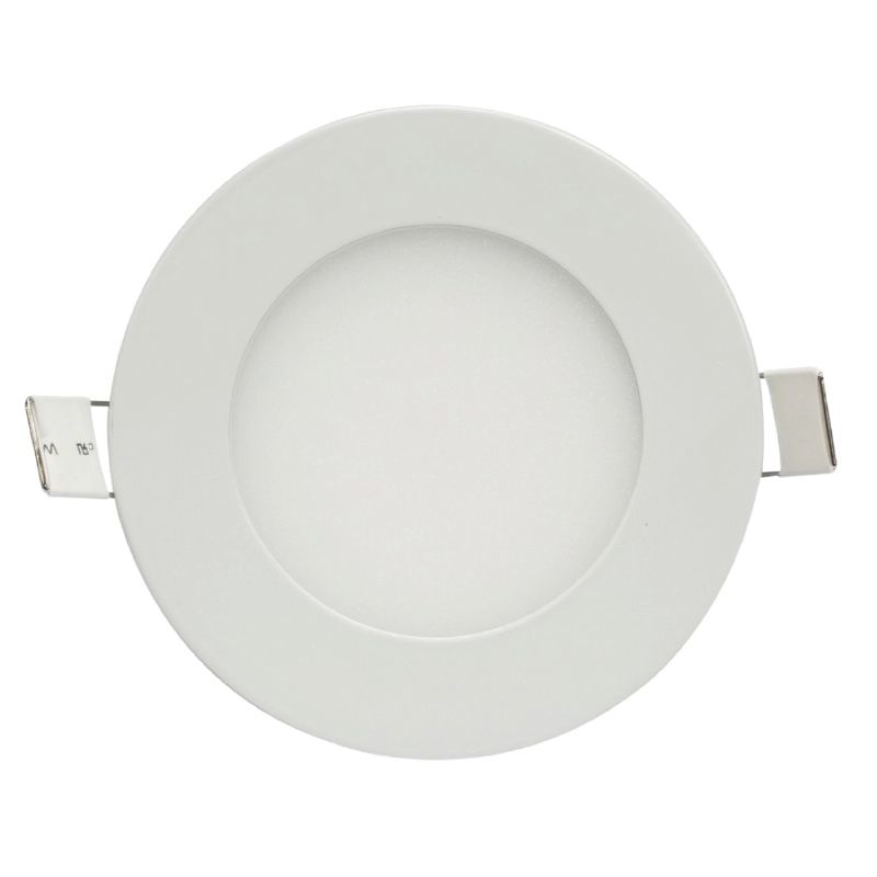 PANEL LED EMBUTIR 6W CIRCULAR  LUZ CALIDA MARCO BLANCO - PRACTILED