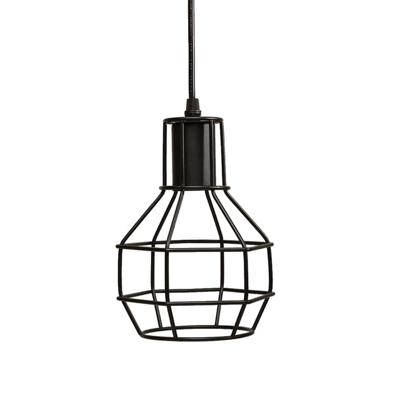 LUMINARIA COLGANTE VINTAGE JAULA CHICA NEGRA - ALIC