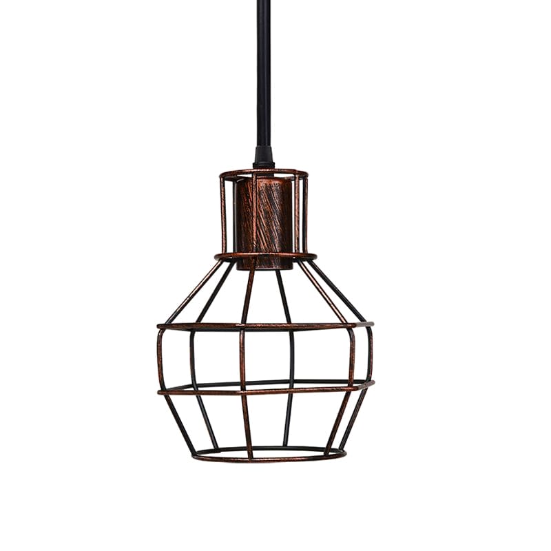 COLGANTE VINTAGE JAULA CHICA E27 OXIDO - ALIC