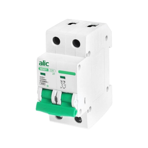 [TER2050] LLAVE TERMOMAGNETICA BIPOLAR 2X50A CURVA C 3KA - ALIC