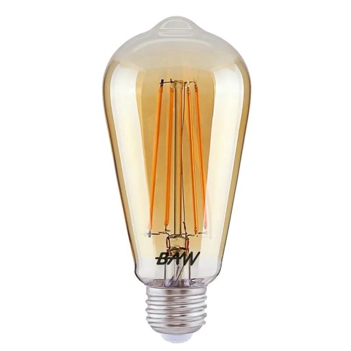[ST64L7C] LAMPARA LED FILAMENTO EDISON 7W DORADA CALIDA - BAW