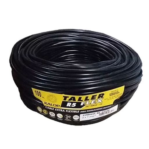 [KL22420] CABLE TIPO TALLER 3 X 1.0MM NEGRO (100MTS) - KALOP