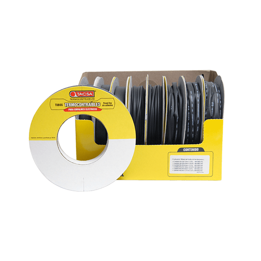 [TA-T3/32] TERMOCONTRAIBLE 3/32 PULG. 2.4/1.2MM X 10M - TACSA