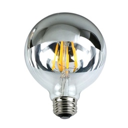 [LGP/LFA-125S] LAMP. FILAMENTO LED DIMERIZ. GLOBO G125 6W CALIDA VIDRIO SILVER  - LGP TECHNOLOGY