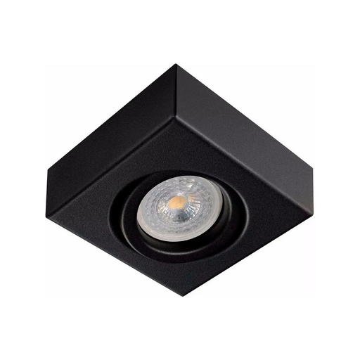 [SJ/6450-02] SPOT SEMI EMBUTIDO 1 LUZ CUADRADO P/DICRO MOVIL NEGRO - SAN JUSTO