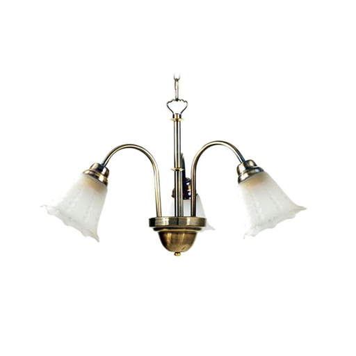 [A-336PLA] ARAÑA ROCIO 3 LUCES PLATIL  - FERROLUX