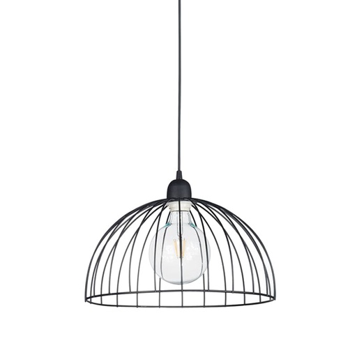 [C-103N/T] COLGANTE JAULA SEMIESFERA Ø37CM NEGRO TEXTURADO  - FERROLUX