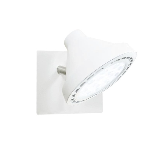 [S-116B] SPOT PARED AR111 1 LUZ MOD.OSLO (180X113MM) BLANCO TEXT.  - FERROLUX