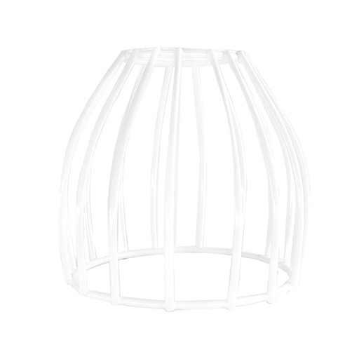 [X-55B] TULIPA JAULA METALICA COLOR BLANCO Ø105MM  - FERROLUX
