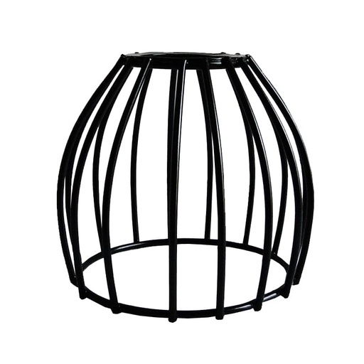 [X-55N] TULIPA JAULA METALICA COLOR NEGRA Ø105MM  - FERROLUX