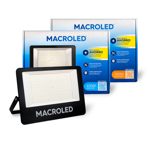 [EFL-200W-WW] REFLECTOR PROYECTOR LED 200W LUZ CALIDA 3000K - MACROLED