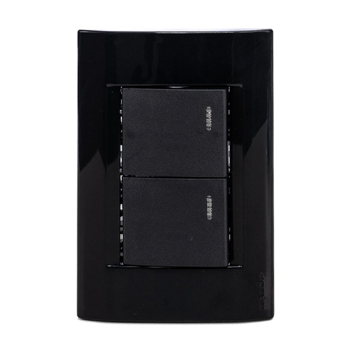 [KS407511T] LLAVE ARMADA 2 PUNTOS 1/2 TECLON TAPA CIVIL NEGRA - KALOP