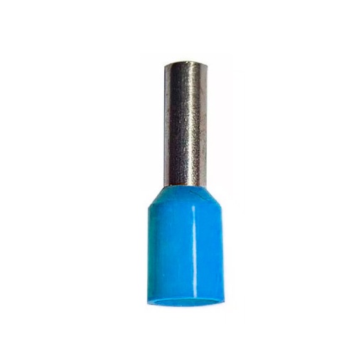 [TBC/TUB0075] TERMINAL PREAISLADO PUNTERA TUBULAR HUECA 0,75MM CELESTE (Precio unit / bolsa x100) - TBCIN