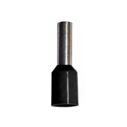 [TBC/TUB0150] TERMINAL PREAISLADO PUNTERA TUBULAR HUECA 1,50MM NEGRO (Precio unit / bolsa x100) - TBCIN