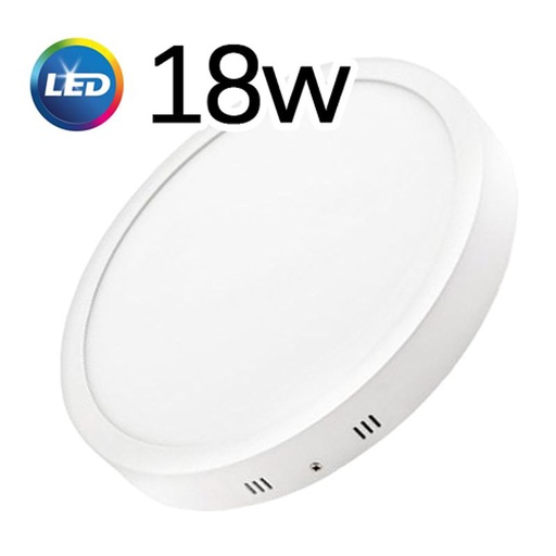 [911655] PLAFON LED APLICAR 18W CIRCULAR LUZ DIA MARCO BLANCO  - SICA