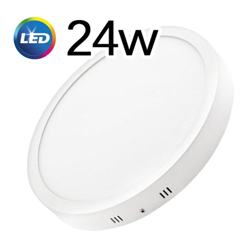 [911656] PLAFON LED APLICAR 24W CIRCULAR LUZ CALIDA MARCO BLANCO  - SICA