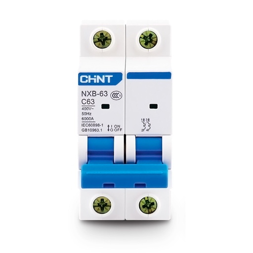 [NXB63-2X16C6KA] LLAVE TERMOMAGNETICA BIPOLAR 2X16A CURVA C 6KA - CHINT