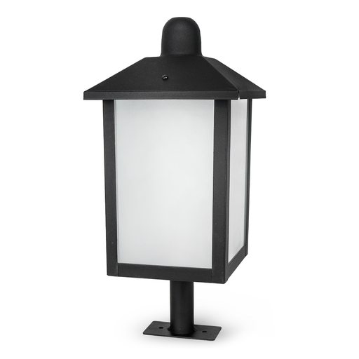 [FP-140] FAROL COLONIAL DE HIERRO P/POSTE E27 NEGRO - FERROLUX