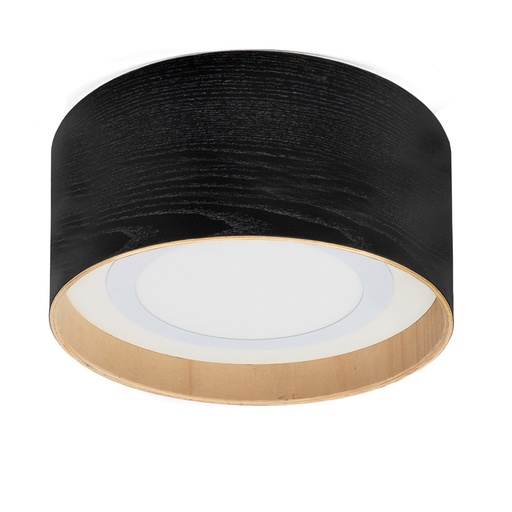 [TOK/P12T15B] ACCESORIO PLAFON MADERA 30X15CM PARA PANEL EMBUTIR 18W COLOR BLACK ASH - TOKIO