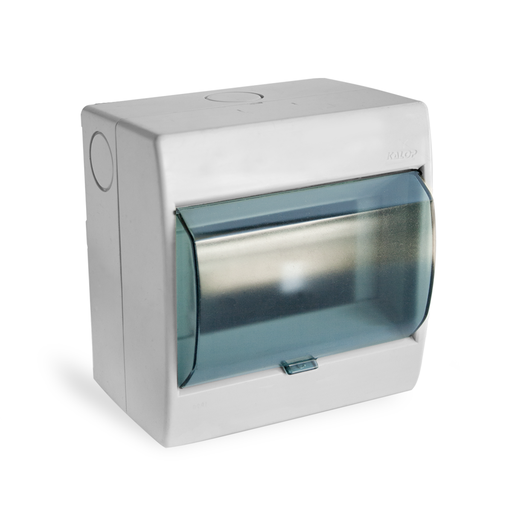 [KL02476T] CAJA PARA TERMICA 6 MODULOS DIN SOBREPONER CON TAPA - KALOP