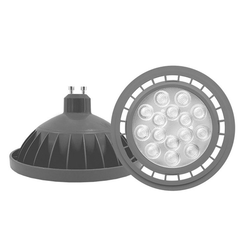 [LL/LD12W-G-F] LAMPARA LED AR111 12W CUERPO GRIS LUZ DIA - LIGHTLION