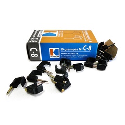 [KL06012] GRAMPA PARA CABLE COAXIL NRO 8 NEGRA (X50)  - KALOP