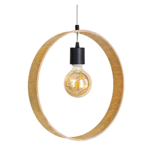 [TOK/1805-350-50] COLGANTE MADERA VERTICAL 35X5CM CON PORTALAMPARA E27 MADERA CLARA - TOKIO