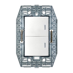 [KS43751T] MODULO CONJUNTO 2 PTO 1/2 TECLON BCO C/BASTIDOR  - KALOP