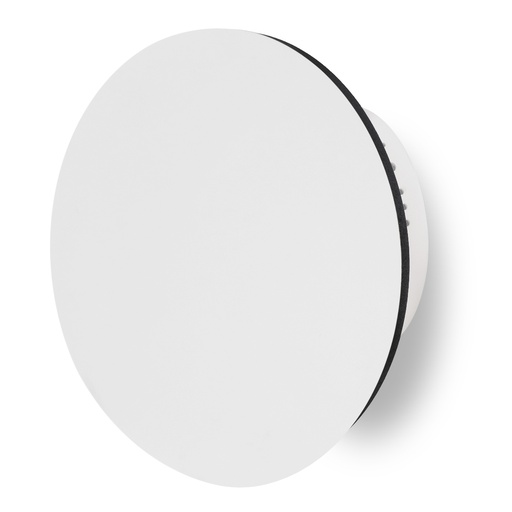 [TOK/1901-200-60] APLIQUE DIFUSOR CIRCULAR 12W MADERA BLANCA LISA 20CM - TOKIO