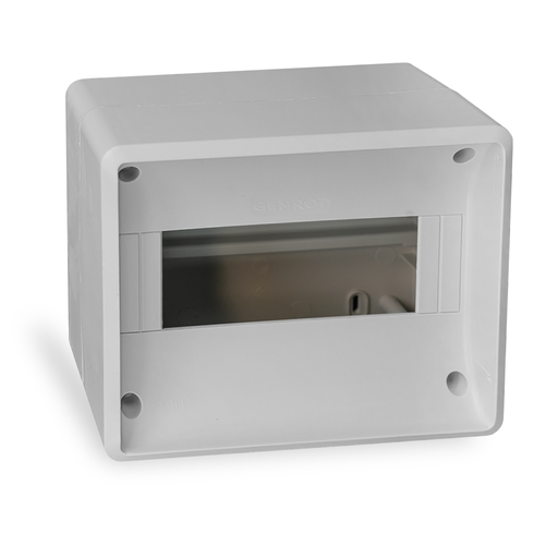 [GEN/04530G] CAJA PARA TERMICA 8 MODULOS DIN SOBREPONER GRIS SIN TAPA - GENROD